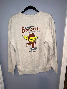 Cuisse de Grenouille Robusta Banana Sweatshirt, Men's Large, Gray, Surf Skate